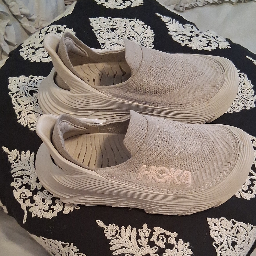Hoka Light Gray Slip-On Shoes